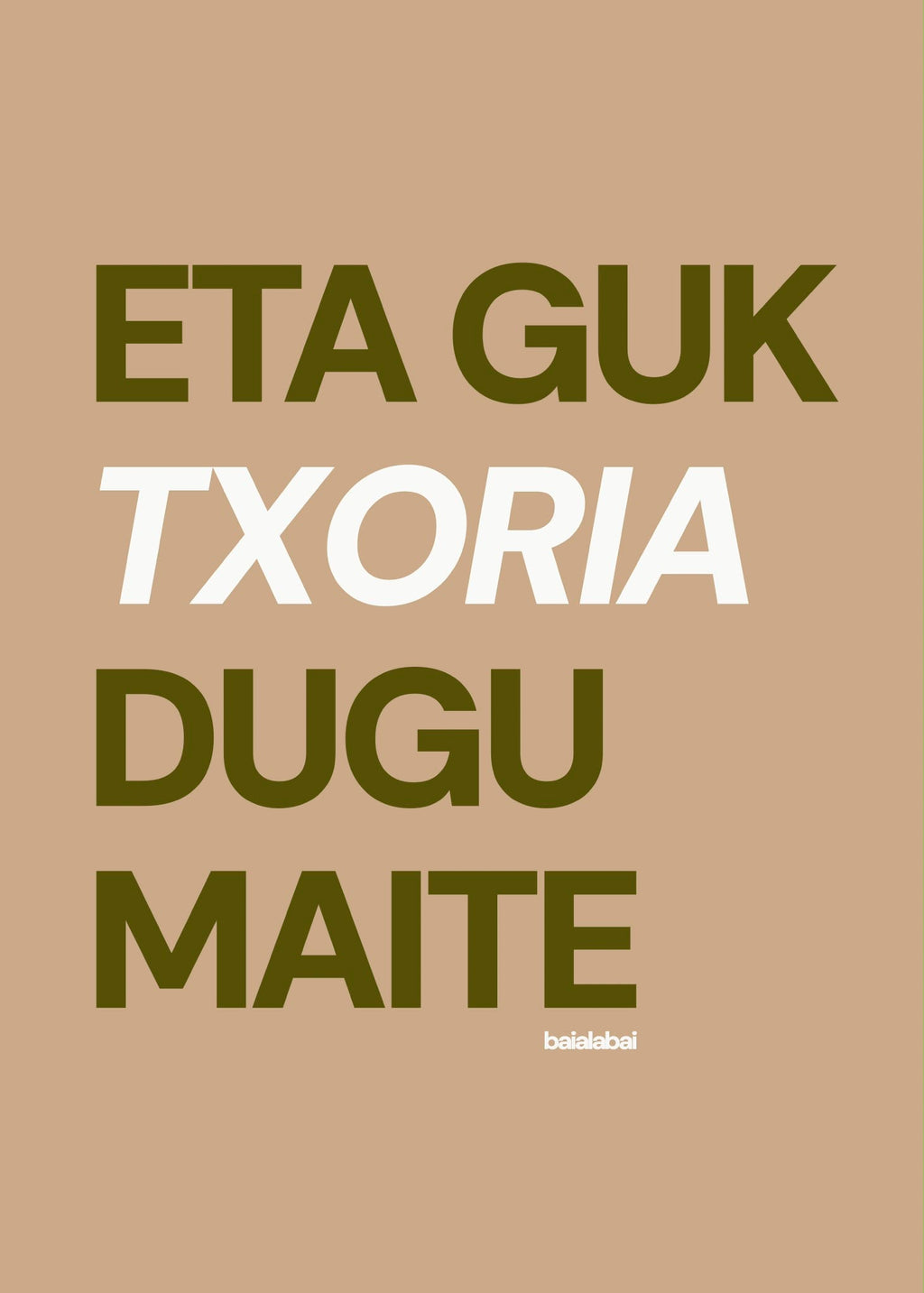 ETA GUK TXORIA DUGU MAITE lamina